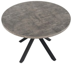 Tempo Kondela Jedálenský stôl, betón/čierna, priemer 120 cm, MEDOR