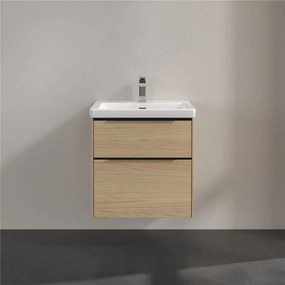 VILLEROY &amp; BOCH Subway 3.0 závesná skrinka pod umývadlo, 2 zásuvky, s LED osvetlením, 572 x 478 x 429 mm, Nordic Oak, C578L1VJ