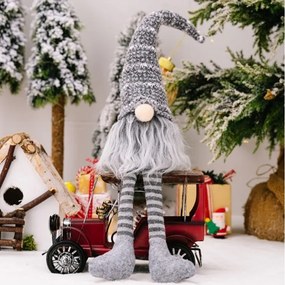 Vianočný škriatok SNOWY 34,5 cm, sivý