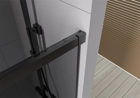 CERANO - Sprchové posuvné dvere Lantono L/P - 8 mm - Soft-Close - čierna matná, grafitové sklo - 100x195, CER-8050BD7235