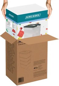 KRUZZEL Box na stavebnicu so 4 úrovňami - organizér na hračky - Kruzzel