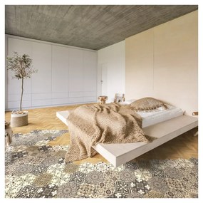 Sada 10 samolepiek na podlahu Ambiance Floor Stickers Hexagons Luiza, 40 × 90 cm