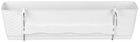 Plastový balkónový kvetináč DRL600PW 59 cm - biela