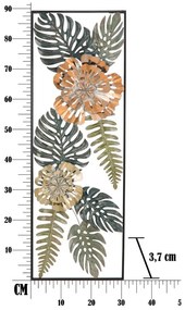 Železná nástenná dekorácia s prírodnými motívmi Mauro Ferretti Too Nature