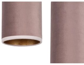 Luster na lanku AVALO 3xE27/60W/230V ružová/medená