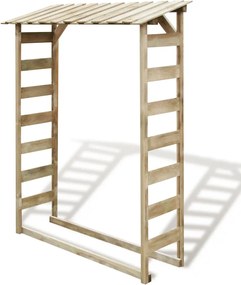 vidaXL Prístrešok na drevo 150x44x176 cm, impregnovaná borovica