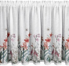 KRÁTKA ZÁCLONA NA PÁSKE NEMEZJA 150X90 CM KVETY