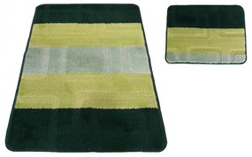 Zelená dvojdielna kúpeľňová sada predložiek Šírka: 50 cm | Dĺžka: 80 cm