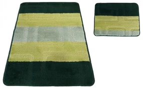 Zelená dvojdielna kúpeľňová sada predložiek Šírka: 50 cm | Dĺžka: 80 cm