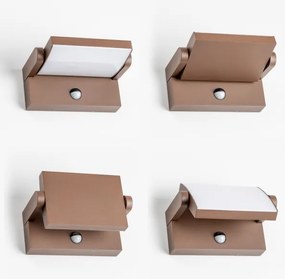 Redo 90588 -LED Vonkajšie svietidlo so senzorom FLIP LED/20W/230V 3000K IP54 hnedá