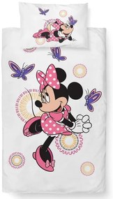 Obliečky do postieľky Minnie a Motýliky 100x135/40x60 cm