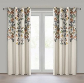 ZÁVES NA KRÚŽKOCH NORA 140X250 CM LISTY