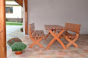 Masívny stôl z borovice drevo lakované 40 mm (rôzne dĺžky) 160 cm