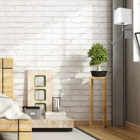 Nástenné svietidlo Napoli, 1x biele textilné tienidlo + 1xLED 1w, ch