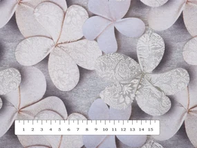Biante Dekoračná obliečka na vankúš PML-032 Designové kvety na sivom 30 x 50 cm