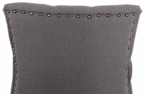 Jedálenská stolička Aberdeen - látka, drevené nohy antik tmavé - Tmavo sivá