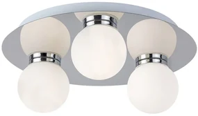 Rabalux Prisadené stropné svietidlo do kúpeľne Becca 3x28W | G9 | IP44 - chróm