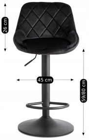 PROXIMA.store - Barová stolička EDA FARBA: tmavosivá