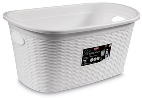 STEFANPLAST Kôš na bielizeň 35 l, 58 × 38 × 28 cm, biely