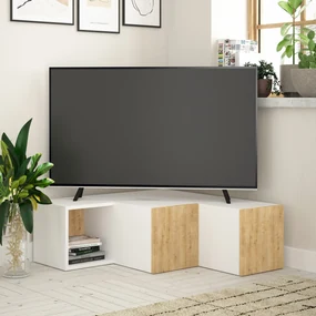 TV stolík/skrinka Cicone (Biela + Dub). Vlastná spoľahlivá doprava až k Vám domov. 1072015