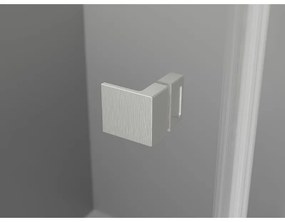 Mexen Lunar-B L, 1-krídlový sprchový kút, ľavý, 95 x 80 cm, 8mm číre sklo, brúsená oceľ profil, 832L-095-080-97-00-L