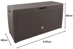 InternetovaZahrada Úložný box Rato 310 L - hnedá