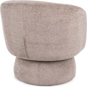 Otočné dizajnové kreslo COSMIC RAVEN, tmavobéžové