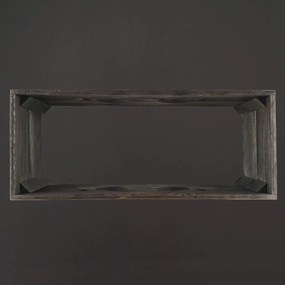 AMADEA Drevený obal na kvetináč tmavý s vtáčikmi, 52x21,5x17cm, český výrobok