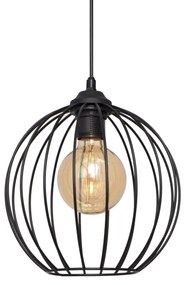 Luster na lanku MERCURE 1xE27/15W/230V pr. 24 cm čierna