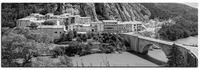 Obraz na plátne - Sisteron v Provence - panoráma 5235QA (105x35 cm)