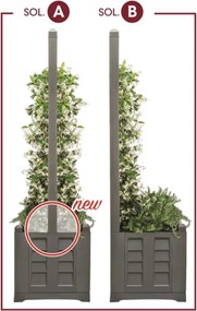 BAMA Kvetináč s dekoračnou mriežkou SEPARE, hnedý