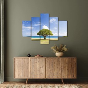 Obraz pláže so stromom (150x105 cm)