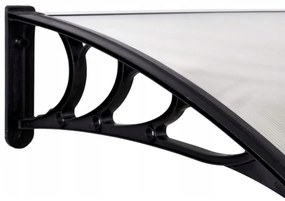 Plastová strieška MAKO DUO 100x200cm - čierna