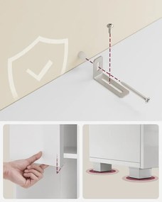 Kúpeľňová skrinka Vasagle Mista biela