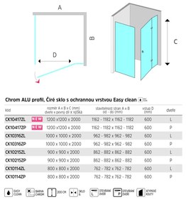 Mereo Mereo, Sprchový kút, Novea, štvorec, chróm ALU, sklo Číre, dvere ľavé a pevný diel, MER-CK10114ZL