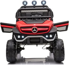 LEAN CARS Akumulátorové vozidlo Mercedes Unimog S, červené