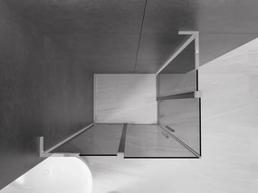 Mexen Velar L Duo, sprchový kút s posuvnými dverami 100 x 90 cm, 8mm šedé sklo, chrómová, 871-100-090-02-43-01