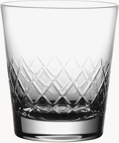 Ručne fúkané krištáľové poháre na whisky Lattice, 4 ks