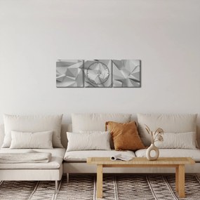 Obraz abstrakcie (s hodinami) (90x30 cm)