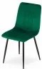 Set 2 kresiel LAVA - tmavozelený zamat / čierne nohy