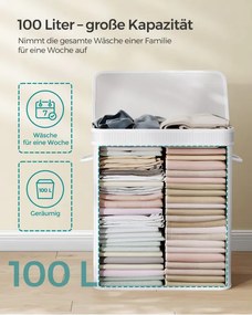 Bambusový kôš na bielizeň 100 L LCB063W01