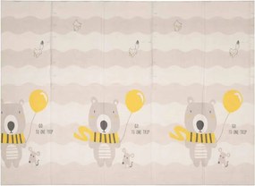 KIK Detská skladacia penová podložka XPE 150 x 200 cm, medvedíky