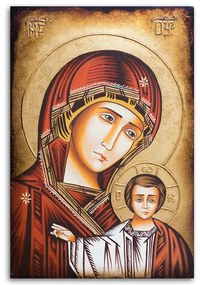 Gario Obraz na plátne Panna Mária s dieťaťom, byzantská ikona, Segovia Rozmery: 70 x 100 cm