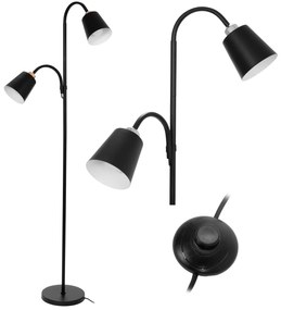 Toolight - Podlahová lampa APP924-2F, čierna, OSW-06328