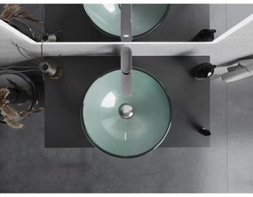 Mexen Mira, sklenené umývadlo na dosku  42 x 42 x 14,5 cm, strieborná, 24124211