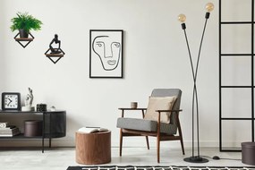 Nástenný stojan na kvety DORON RUSTIC čierny