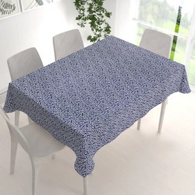 Biante Bavlnený obdĺžnikový obrus Sandra SA-257 Ornamenty na tmavo modrom 50x100 cm