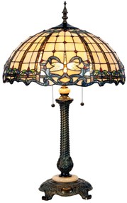 Luxusná vitrážová lampa do obývačky Tiffany stolová Ø50*80