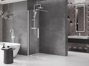 Mexen Velar, posuvné dvere do otvoru typ Walk-In 120 cm, 8mm číre sklo, biela, 871-120-000-03-20