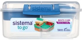 Box na desiatu/obed, 6 priehradiek SISTEMA 1,25 l - mix farieb Farba škatuliek SISTEMA: Modrá